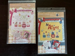 Two (2) Brooke's Books-Got An Angel in my Pocket Boy & Girl Cross Stitch charts+ - Picture 1 of 5