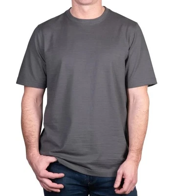 Kirkland Signature Men's  Pima Cotton Slub Tee Gray, Size M - Image 1 of 4