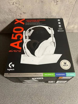 Logitech G Astro A50x Lightspeed Wireless Gaming Headset with Base Station White - Image 1 of 3