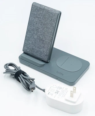 Беспроводное двойное зарядное устройство iOttie iON с подставкой для быстрой зарядки для Samsung iPhone AirPods - Изображение 1 из 4