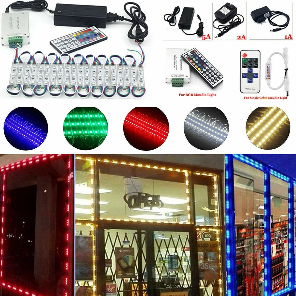 Super bright LED Module Light Lamp For Makeup Mirror Windows Store Lamp DC 12V - Image 1 of 4