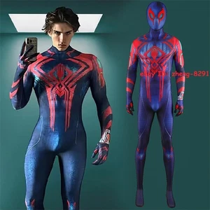 2099 Spiderman Jumpsuit Miguel O'Hara Spider-man Cosplay Costume Adult Kids Suit - Picture 1 of 20
