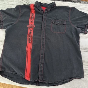 Camisa Harley-Davidson Genuina MotorClothes Manga Corta 3XL Negra Roja Motociclista - Imagen 1 de 10