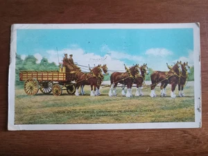 c1934 Six Horse Team, Union Stockyards Co, Omaha, Douglas County, NE, panoramic - Picture 1 of 2