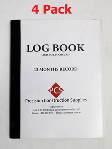 Concrete Pump Logbook Pack of 4 - Picture 1 of 5