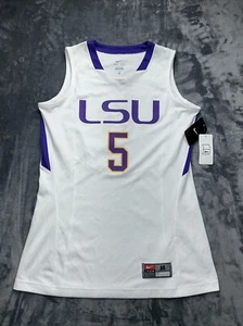 Nike LSU Womens Basketball Jersey #5 Medium Dri Fit White Read - Imagen 1 de 6
