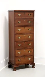 CRAFTIQUE Solid Mahogany Chippendale Semainier Lingerie Chest with Ogee Feet - Picture 1 of 12