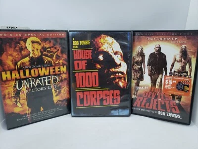 Rob Zombie DVD Triple Feature; 3 Horror Films Together! Good Condition! - Image 1 of 3