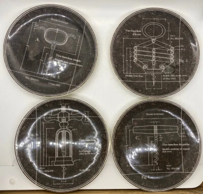 Williams Sonoma 4 neumáticos Bouchon 2011 marrón aperitivo platos abridor de vino 6,5"" Foto 1 de 4