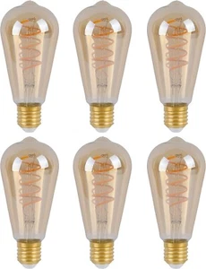 6x SD LUX E27 ES LED Bulbs Sprial Vintage Filament Led Light Bulb, Warm White - Picture 1 of 7