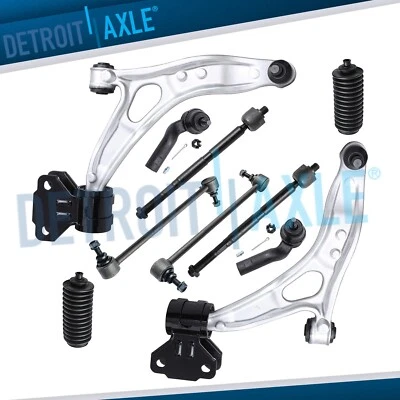 Front Lower Control Arms Sway Bars Tie Rods Kit for 2012-2018 Ford Focus C-Max - Image 1 of 4