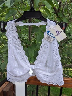 Nuevo Bralette 910319 B.temptd Bartlett Blanco XL Ojales Nuevo con Etiquetas Reg$32.Ahora 9.99 Foto 1 de 4