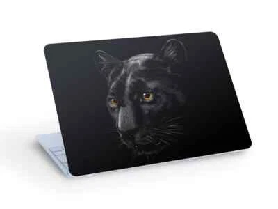 Black PANTHER LAPTOP SKIN Decal Sticker, Panther Laptop Skin Decal - Custom Size - Image 1 of 2