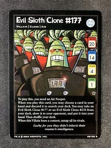 Neopets TCG 49/100 Evil Sloth Clone #177 Return of Dr. Sloth Villain poco común casi nuevo - Imagen 1 de 2