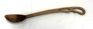 Vintage Primitive Wooden Spoon 15 inches Decorative Handle Ladle Stir Serve - Picture 1 of 5