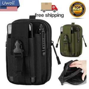 7 " Tactical Waist Fanny Pack Belt Bag Phone Pouch Military for Camping Hiking - Picture 1 of 16