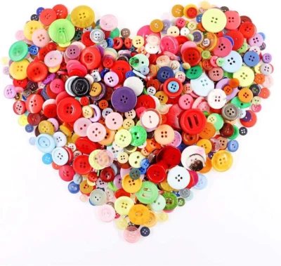 Buttons for Craft 1000Pcs Mixed Assorted Colorful Buttons Resin round Crafting B - Image 1 of 4