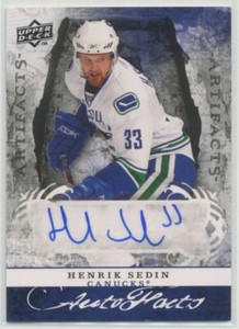 Henrik Sedin 2008-09 UD Artifacts AutoFacts AUTO #AF-HS Vancouver Canucks