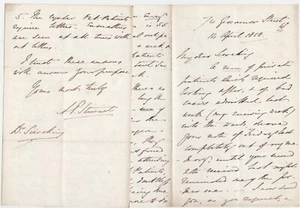 Alexander Patrick Stewart (1813-18883), médico, carta autógrafa larga - Imagen 1 de 1
