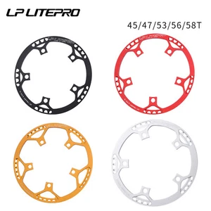Litepro Round Chainwhee Folding Bike Chainring BCD130*45/47/53/56/58T with Guard - Picture 1 of 13