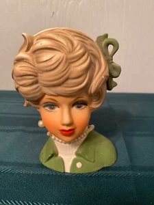 Vintage Napco Napcoware Lady Head Vase C8496 5.25" Japan  - Picture 1 of 5