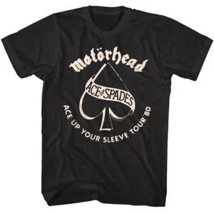 Motorhead Ace Up Your Sleeve Tour 80 Men's T Shirt Spades Lemmy Heavy Metal Rock - Picture 1 of 4
