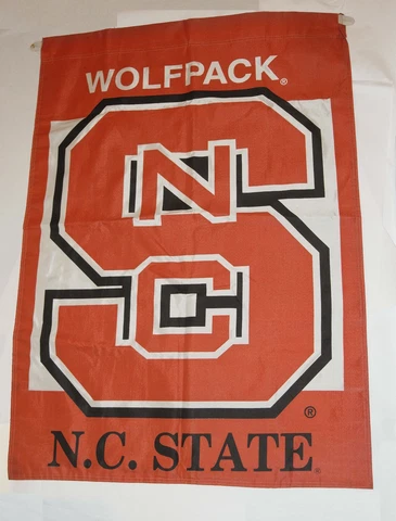 NC STATE WOLFPACK 30 x 42" BANNER/fFLAG! BRIGHT RED! INDOOR OR OUTDOOR! 2 SIDES! Cover