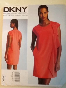 Vogue Pattern V1300 Donna Karan New York Dress And Slip 6 8 10 12 14 Uncut - Picture 1 of 1
