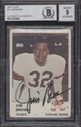 JIM BROWN BGS AUTH 1961 FLEER FOOTBALL AUTHENTIC SIGNED AUTOGRAPH 9 AUTO BROWNS 