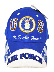 US Air Force USAF Embroidered Hat Blue Adjustable New w/ Tags  Medals of America - Picture 1 of 8