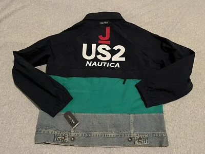 Nautica Challenge Clase J US2 Cremallera Completa Sudadera con Capucha Abrigo Para Hombres Mediano Nuevo con Etiquetas Foto 1 de 4