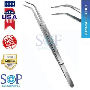 Dental London Pinzette College Zange nicht verriegelnde gezahnte Spitzen von SOP Instruments - Bild 1 von 3
