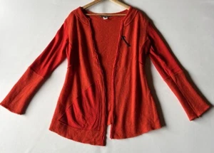 DD By Megan Salmon Cardigan Women 3 Wool Long Sleeve Made In Australia - Picture 1 of 10