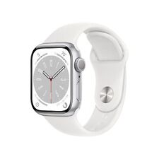 Apple Watch Series 8 [GPS 41mm] Smart Watch w/ Silver Aluminum Case with White