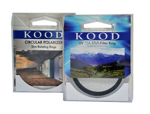 Kood 77mm Circular Polariser & UV Filter Set CPL & UV Twin Filter Set 77mm