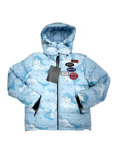 Mercier OG Badge Blue Camo Puffer Jacket - Picture 1 of 3