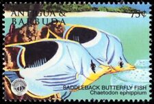 ANTIGUA 2163e - Undersea Wildlife "Saddleback Butterflyfish" (pb69556)