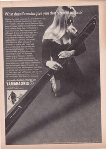 1970 Yamaha Skis Ad / Pretty Woman holding skis - Picture 1 of 1