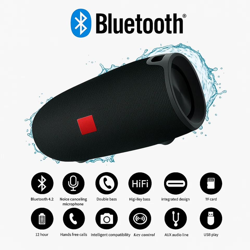 SPEAKER CASSA ALTOPARLANTE BLUETOOTH CHARGE MINI USB WIFI 40W WATERPROOF 2025 - Immagine 1 di 4