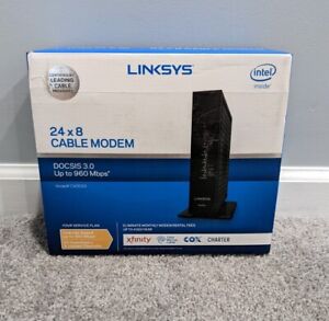 Linksys High Speed DOCSIS 3.0 24x8 Cable Modem CM3024 XFINITY Cox Time Warner