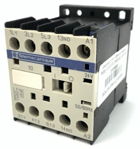 Telemecanique LC1K06 10B7 Contactor 2.2kW at 400v COIL: 24vAC LC1K0610B7 - Picture 1 of 6