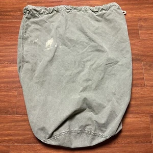 Vtg US Army Green Laundry Bag Stamped US Drawstring Duffle Bag 50s 60s - Picture 1 of 12