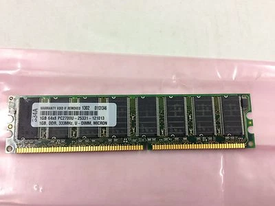 1GB Micron PC2700 333MHz DDR 184-Pin DIMM Standard Non-ECC Memory Module - NEW - Image 1 of 3