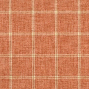 P Kaufmann CAMPBELL Plaid CORAL Chenille Upholstery Pillow Sewing Fabric BTY - Picture 1 of 5