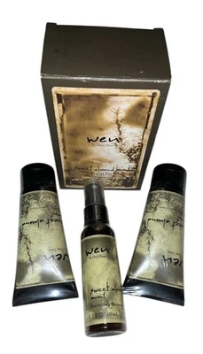 Kit de viaje Wen By Chaz Dean Sweet Almond Mint conjunto de 3 acondicionadores sellados + niebla Foto 1 de 2