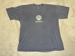 Vintage Anvil Tag LiquidLogic Tee Shirt 2XL Gray Y2K 2000s Fabric Made In USA - Bild 1 von 9