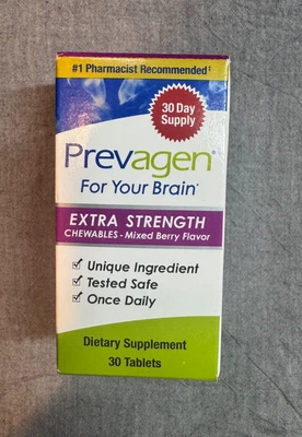 PREVAGEN Extra Strength For Your Brain 30 CHEWABLE Berry BRAND NEW - Image 1 of 4