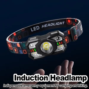 Faros con sensor de movimiento recargables LED Luz de trabajo nocturno Faros USB portátiles - Imagen 1 de 2