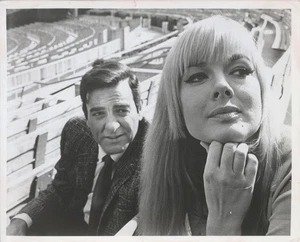 Mannix Mike Connors Leslie Parrish TV Publicity Original 8x10 Photo Stamped  - Picture 1 of 2