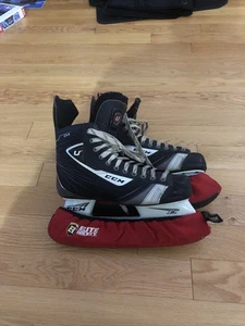 CCM E 04 Vector  Hockey Skates Size 10 Black Width D with blade guards - Picture 1 of 10